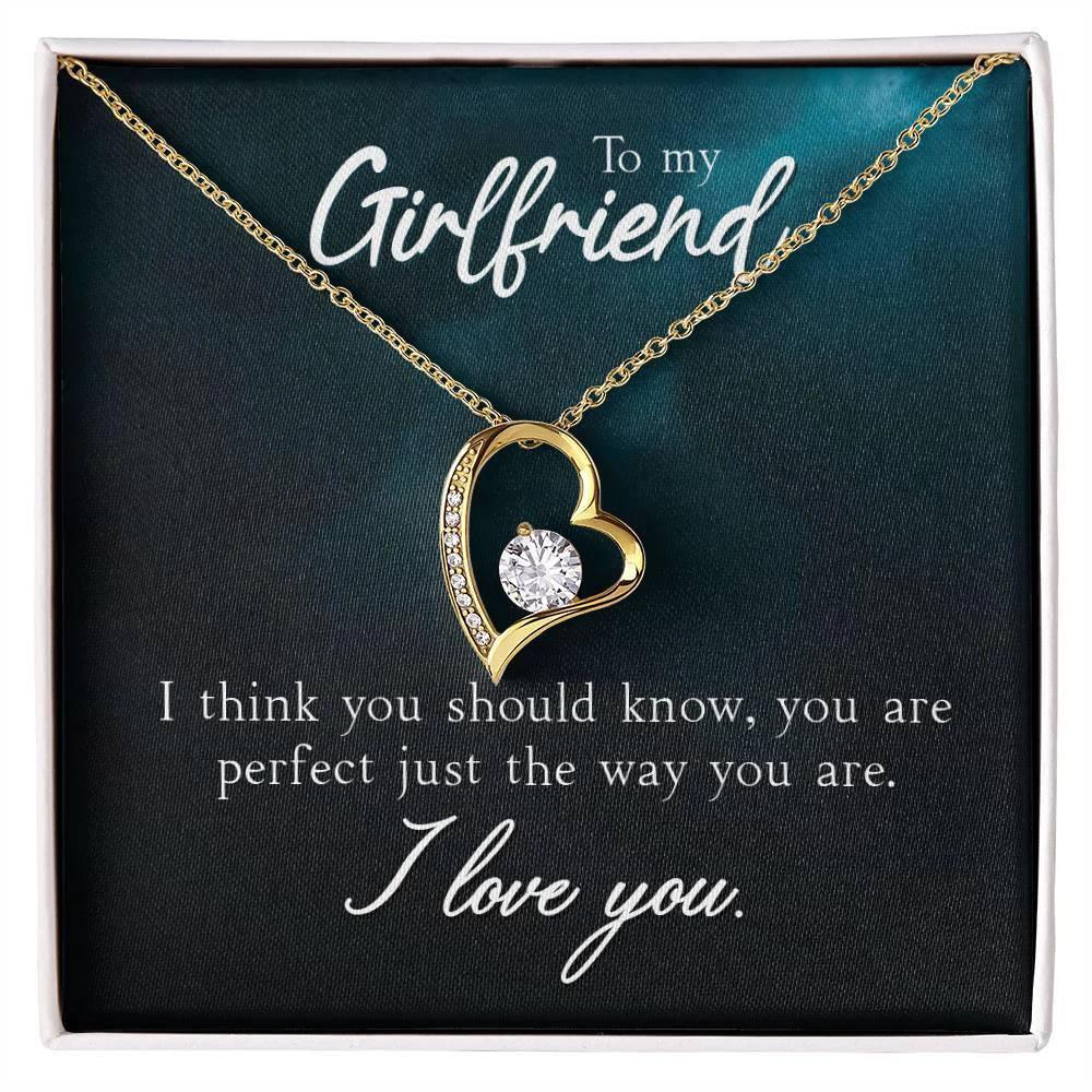 To My Girlfriend I Think You Should Know Forever Love Pendant Necklace