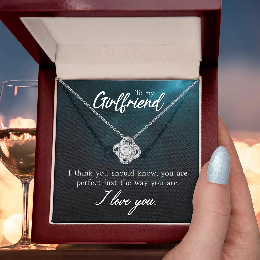 To My Girlfriend I think You Should Know Valentine Love Knot Necklace
