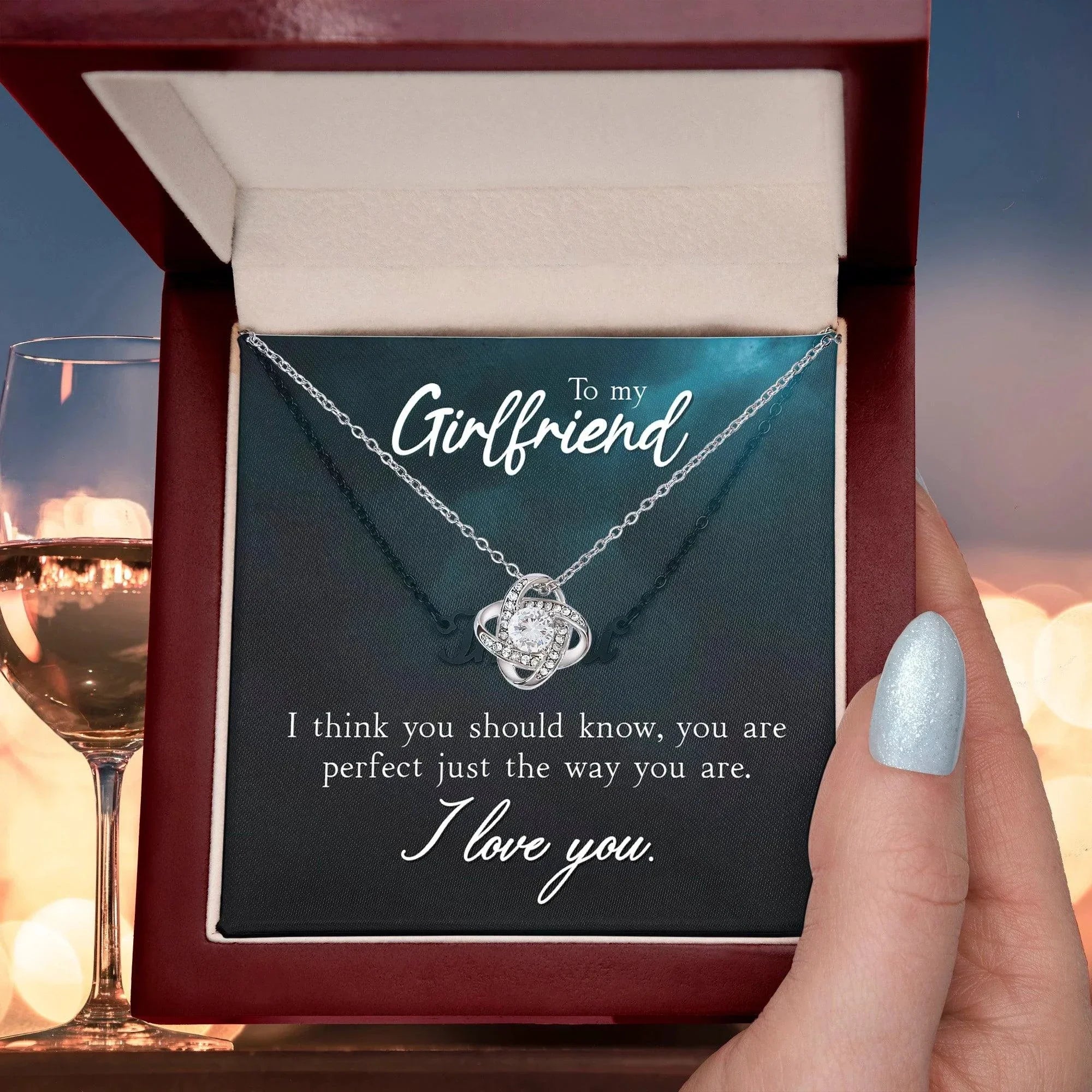 To My Girlfriend I think You Should Know Valentine Love Knot Necklace
