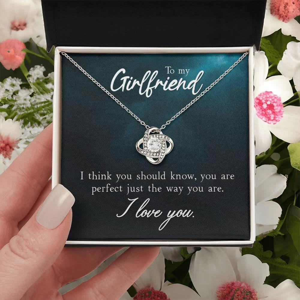 To My Girlfriend I think You Should Know Valentine Love Knot Necklace