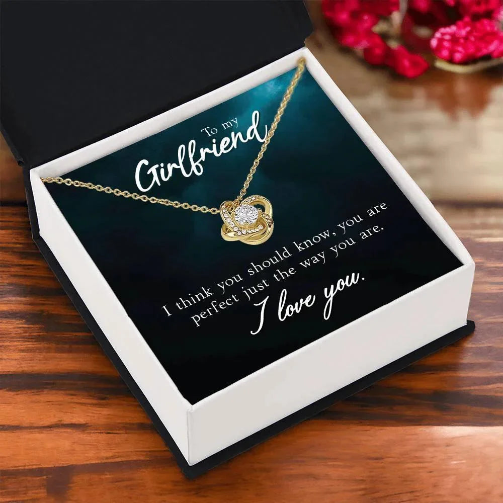 To My Girlfriend I think You Should Know Valentine Love Knot Necklace