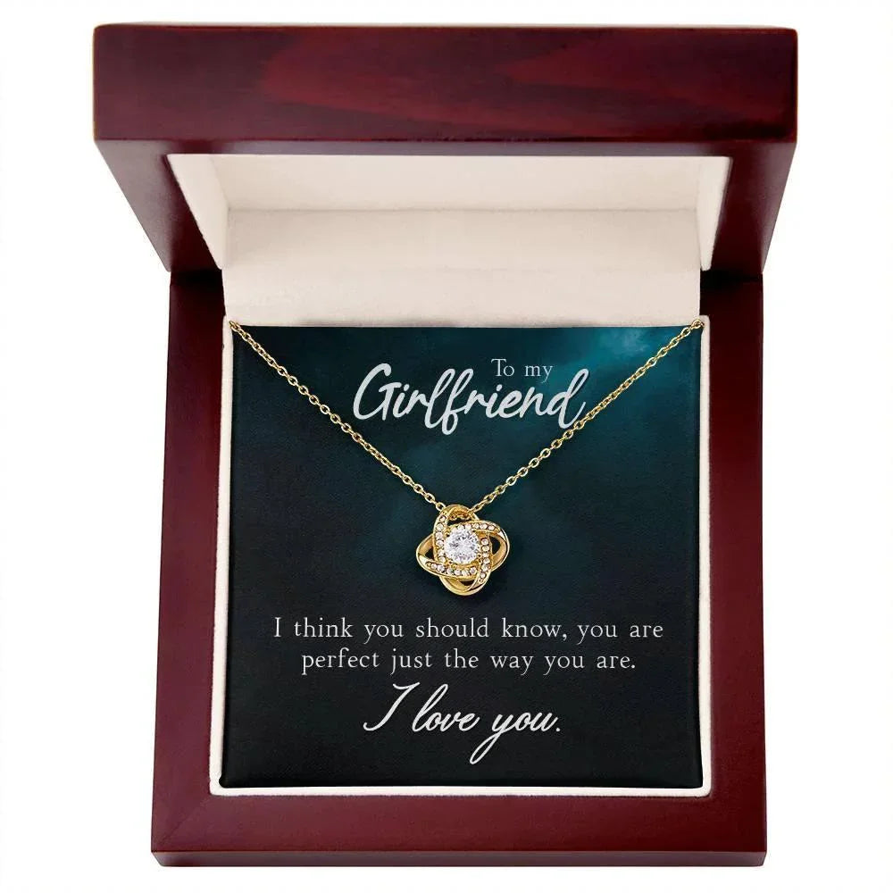 To My Girlfriend I think You Should Know Valentine Love Knot Necklace