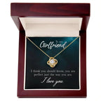 To My Girlfriend I think You Should Know Valentine Love Knot Necklace