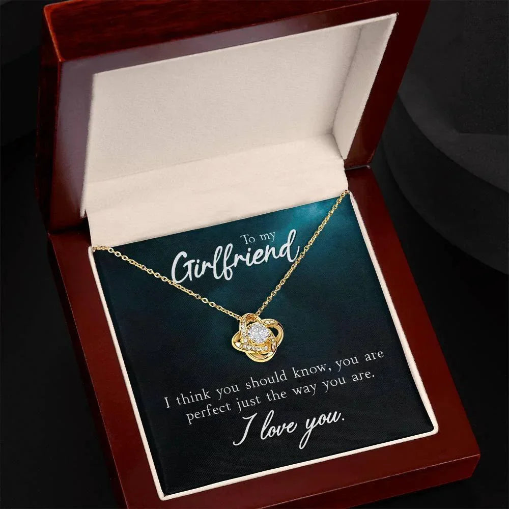 To My Girlfriend I think You Should Know Valentine Love Knot Necklace