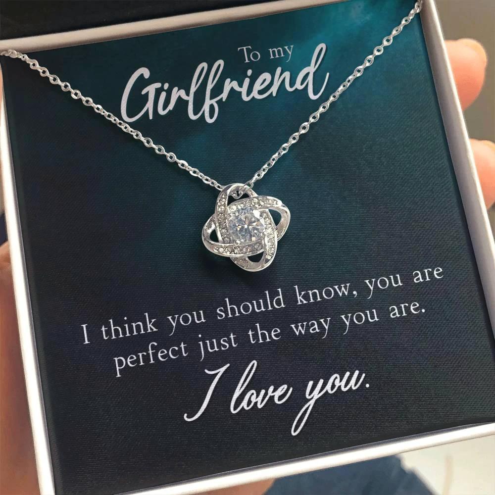 To My Girlfriend I think You Should Know Valentine Love Knot Necklace