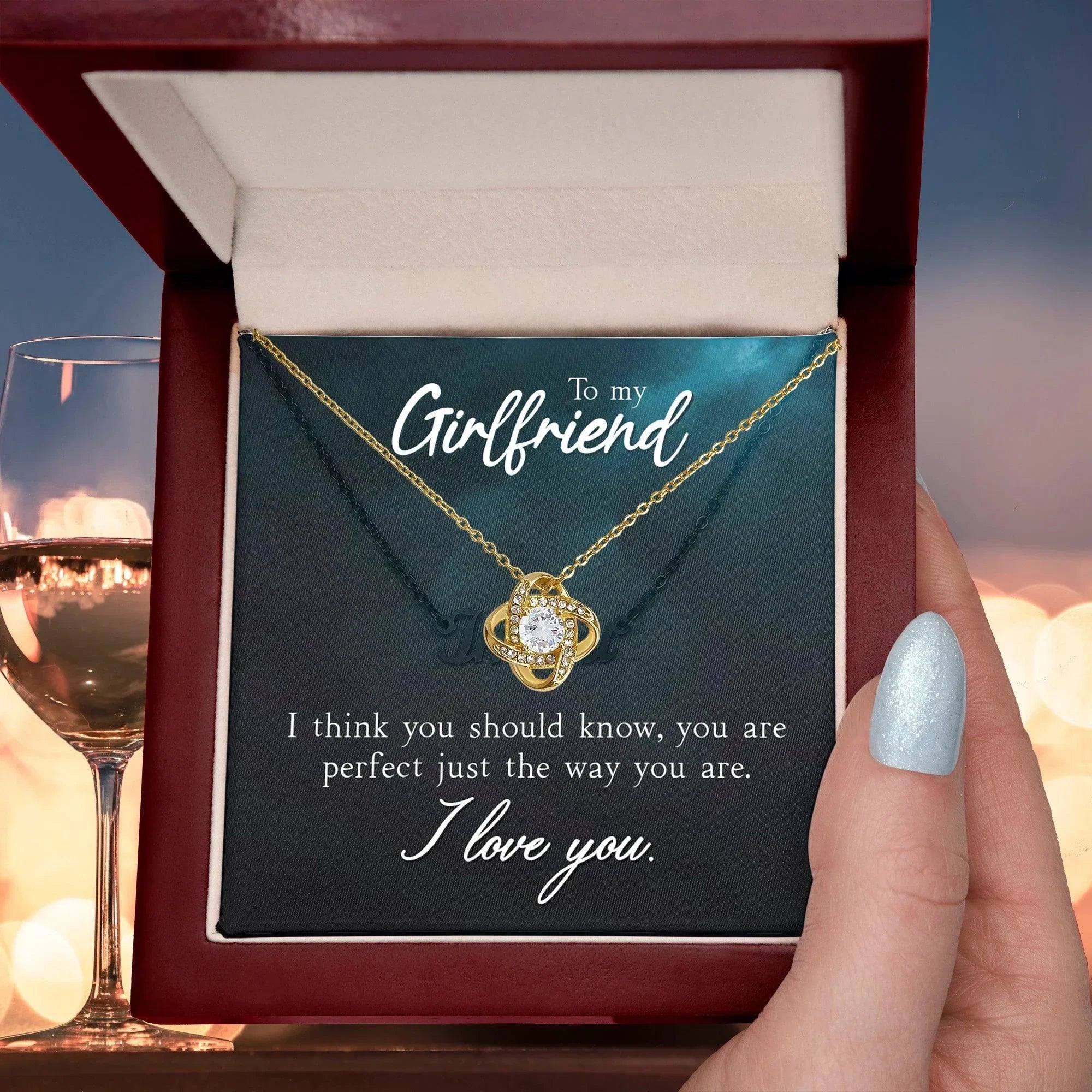 To My Girlfriend I think You Should Know Valentine Love Knot Necklace