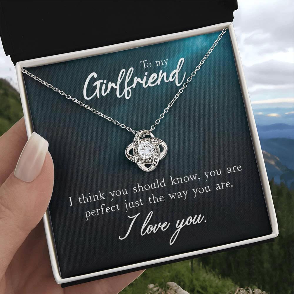To My Girlfriend I think You Should Know Valentine Love Knot Necklace