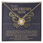 To My Girlfriend's Mom Thank You For My Best Friend Love Knot Pendant Necklace