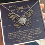 To My Girlfriend's Mom Thank You For My Best Friend Love Knot Pendant Necklace