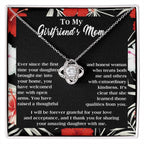 To My Girlfriend's Mom Thank You For Raising an Amazing Daughter Love Knot Pendant Necklace