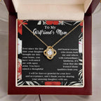 To My Girlfriend's Mom Thank You For Raising an Amazing Daughter Love Knot Pendant Necklace