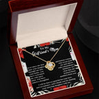 To My Girlfriend's Mom Thank You For Raising an Amazing Daughter Love Knot Pendant Necklace