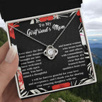To My Girlfriend's Mom Thank You For Raising an Amazing Daughter Love Knot Pendant Necklace