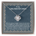 To My Girlfriend's Mother Thank You for Raising a Wonderful Woman Love Knot Pendant Necklace
