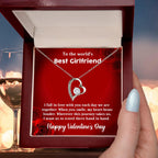 To My Girlfriend When You Smile Forever Love Pendant Necklace