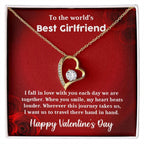 To My Girlfriend When You Smile Forever Love Pendant Necklace