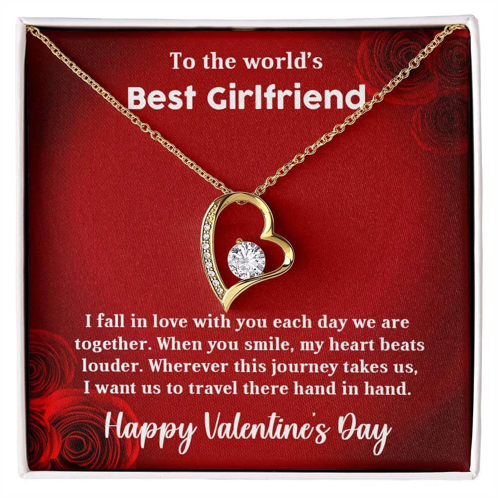 To My Girlfriend When You Smile Forever Love Pendant Necklace