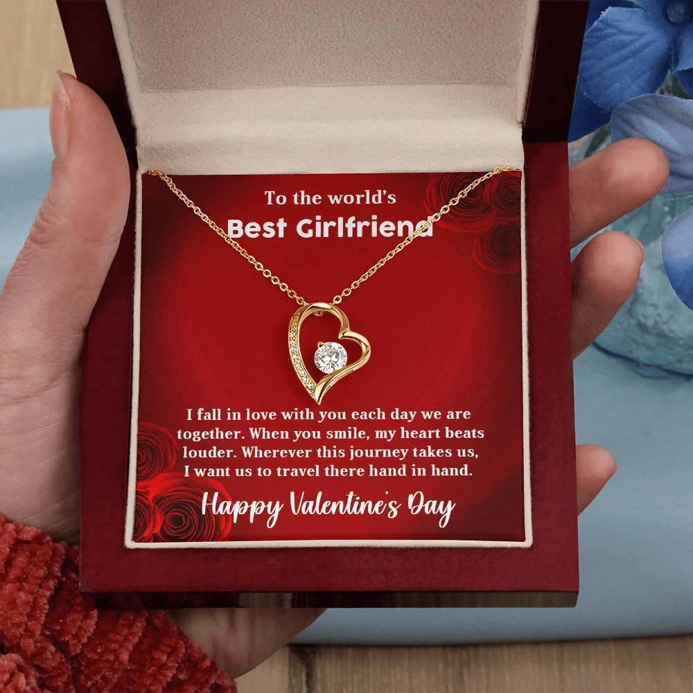 To My Girlfriend When You Smile Forever Love Pendant Necklace