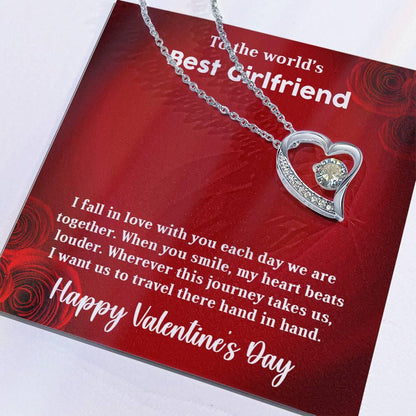 To My Girlfriend When You Smile Forever Love Pendant Necklace - Mallard Moon Gift Shop