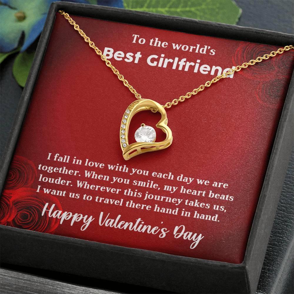 To My Girlfriend When You Smile Forever Love Pendant Necklace