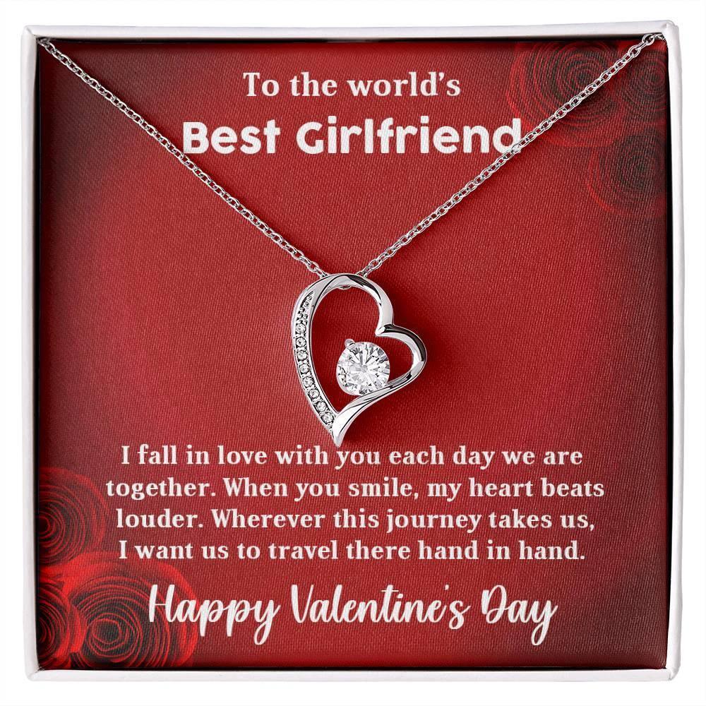 To My Girlfriend When You Smile Forever Love Pendant Necklace