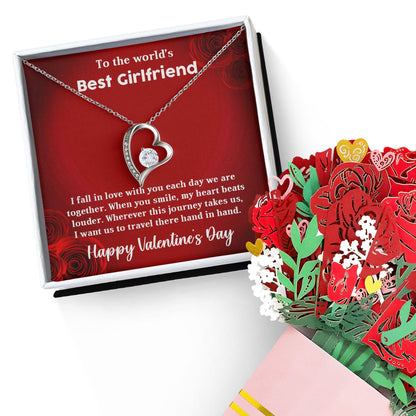 To My Girlfriend When You Smile Forever Love Pendant Necklace - Mallard Moon Gift Shop
