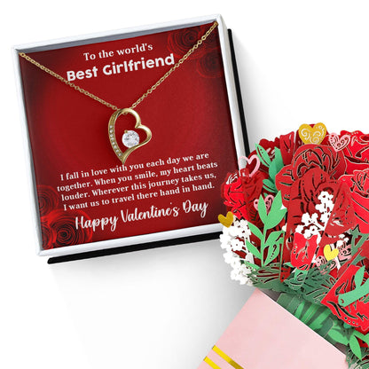 To My Girlfriend When You Smile Forever Love Pendant Necklace - Mallard Moon Gift Shop