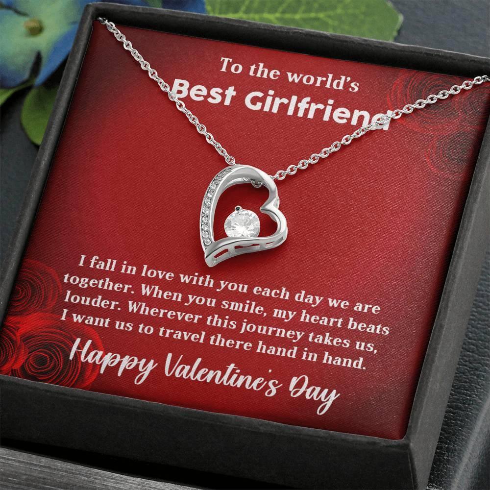 To My Girlfriend When You Smile Forever Love Pendant Necklace