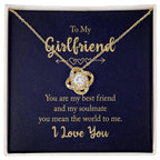 To my Girlfriend You are my Best Friend Valentine Love Knot Necklace
