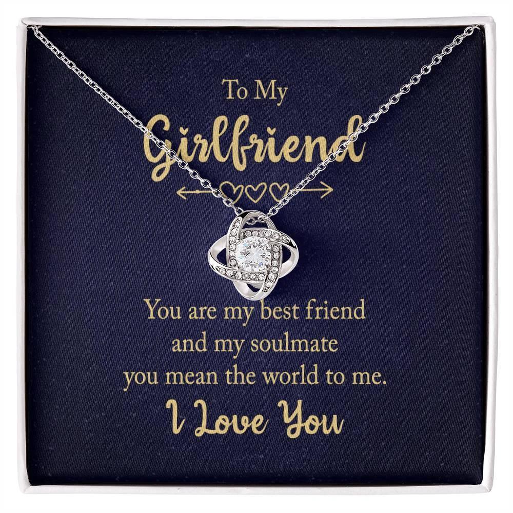To my Girlfriend You are my Best Friend Valentine Love Knot Necklace