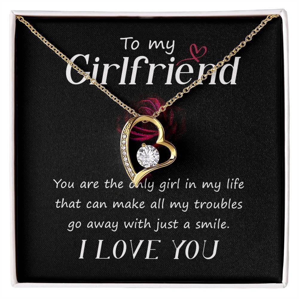 To My Girlfriend You are the only Girl in My Life Forever Love Pendant Necklace