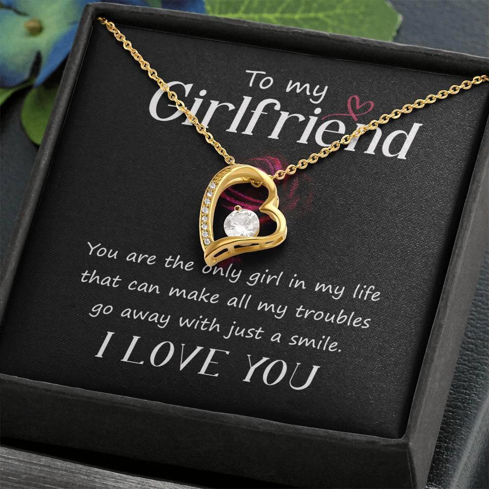 To My Girlfriend You are the only Girl in My Life Forever Love Pendant Necklace
