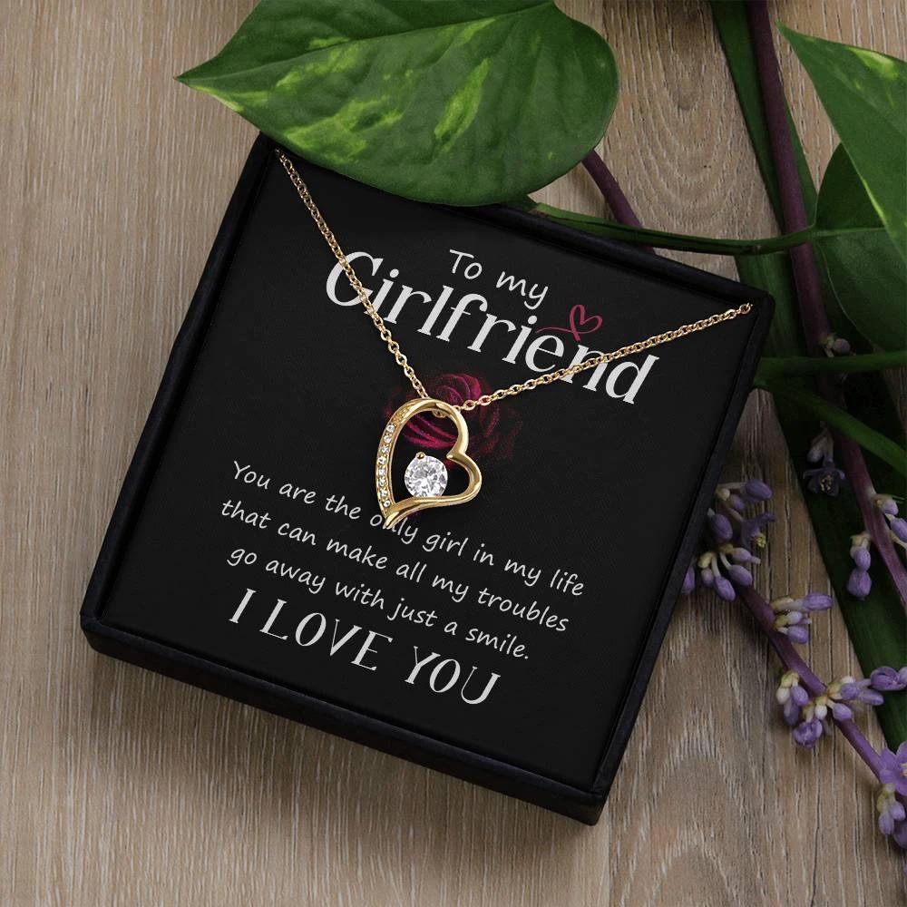 To My Girlfriend You are the only Girl in My Life Forever Love Pendant Necklace