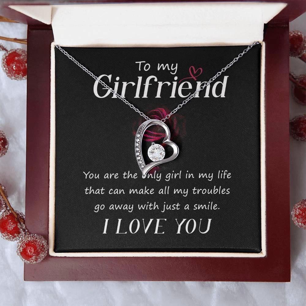 To My Girlfriend You are the only Girl in My Life Forever Love Pendant Necklace
