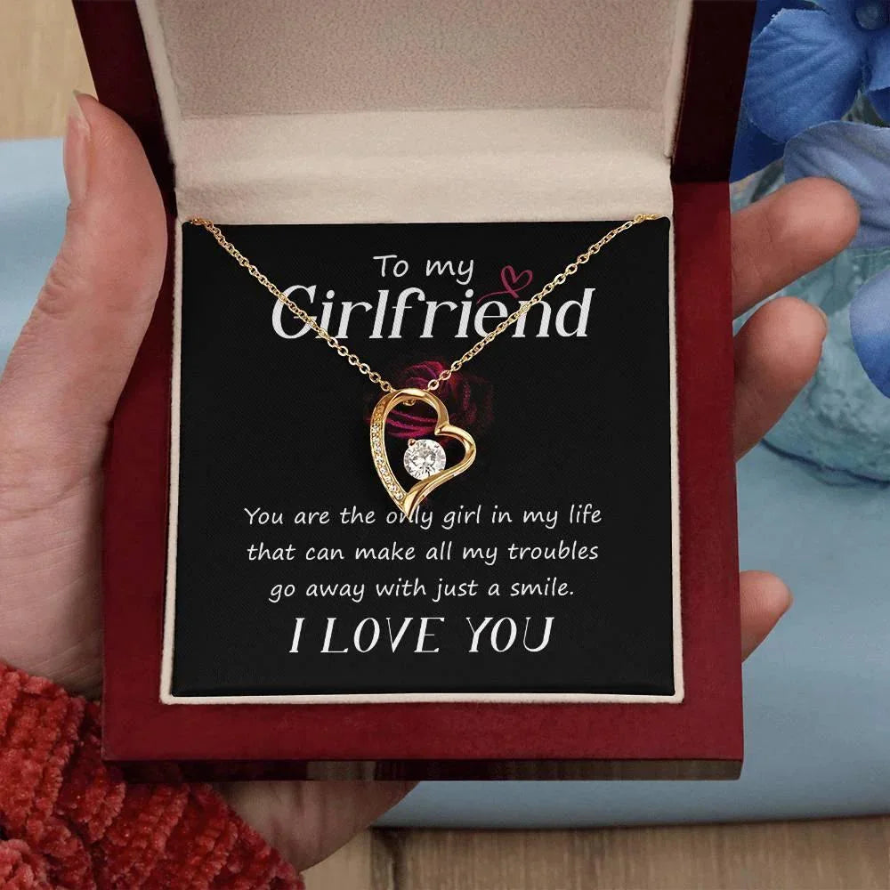 To My Girlfriend You are the only Girl in My Life Forever Love Pendant Necklace