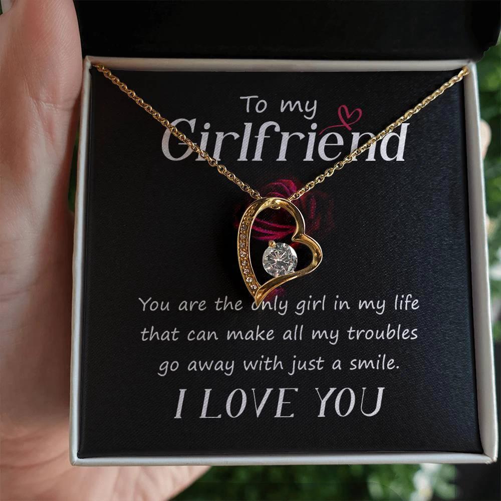 To My Girlfriend You are the only Girl in My Life Forever Love Pendant Necklace