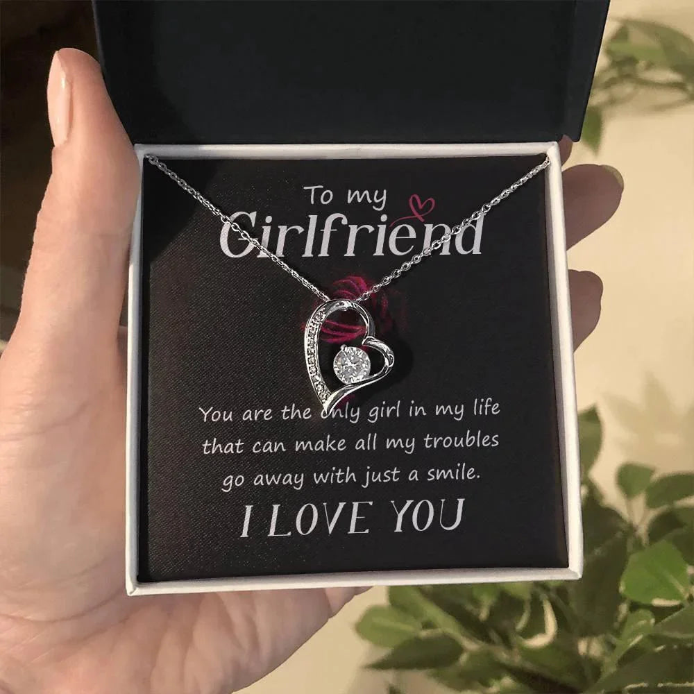 To My Girlfriend You are the only Girl in My Life Forever Love Pendant Necklace