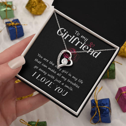To My Girlfriend You are the only Girl in My Life Forever Love Pendant Necklace - Mallard Moon Gift Shop