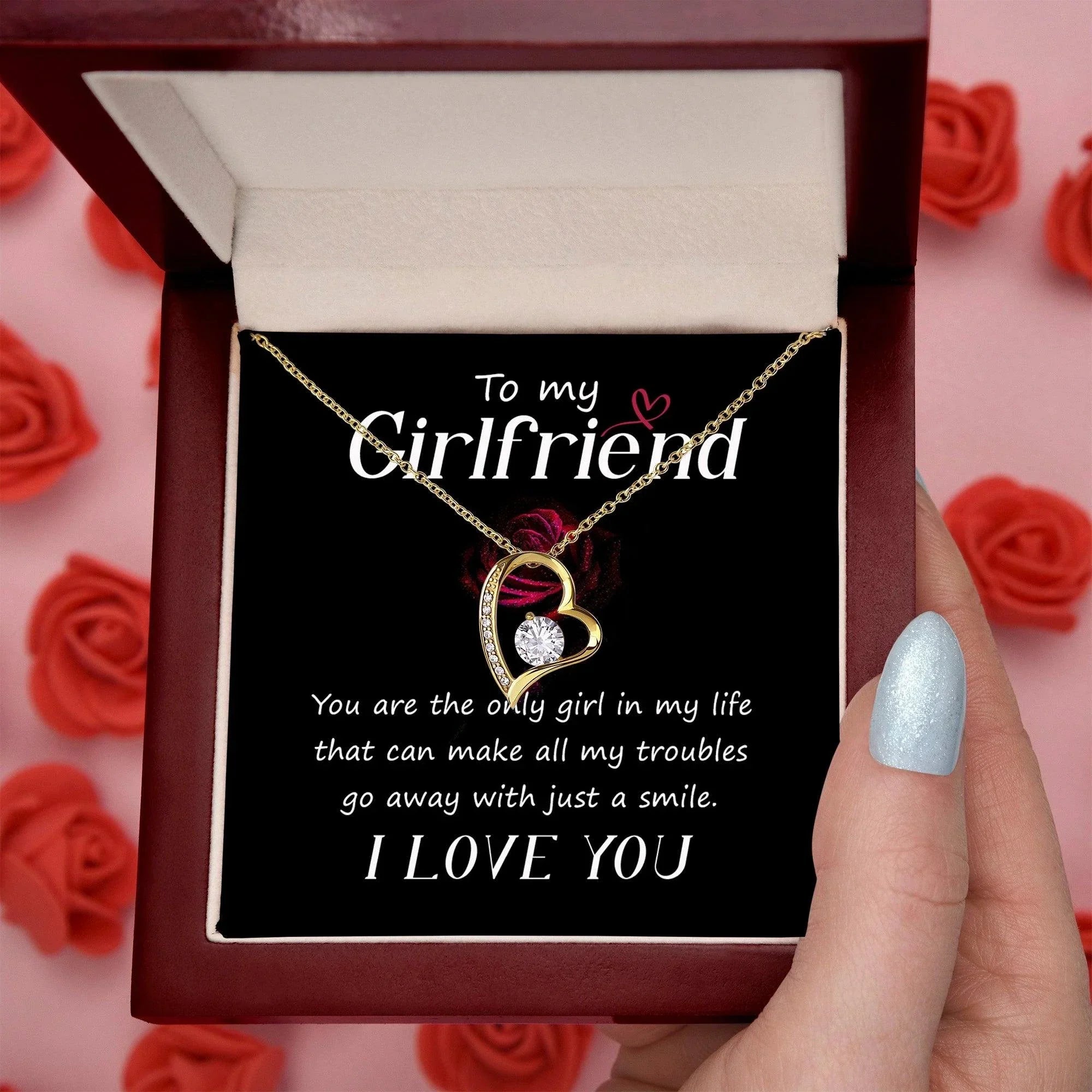 To My Girlfriend You are the only Girl in My Life Forever Love Pendant Necklace