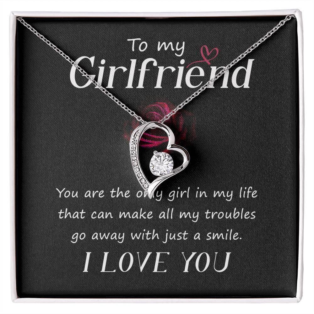 To My Girlfriend You are the only Girl in My Life Forever Love Pendant Necklace