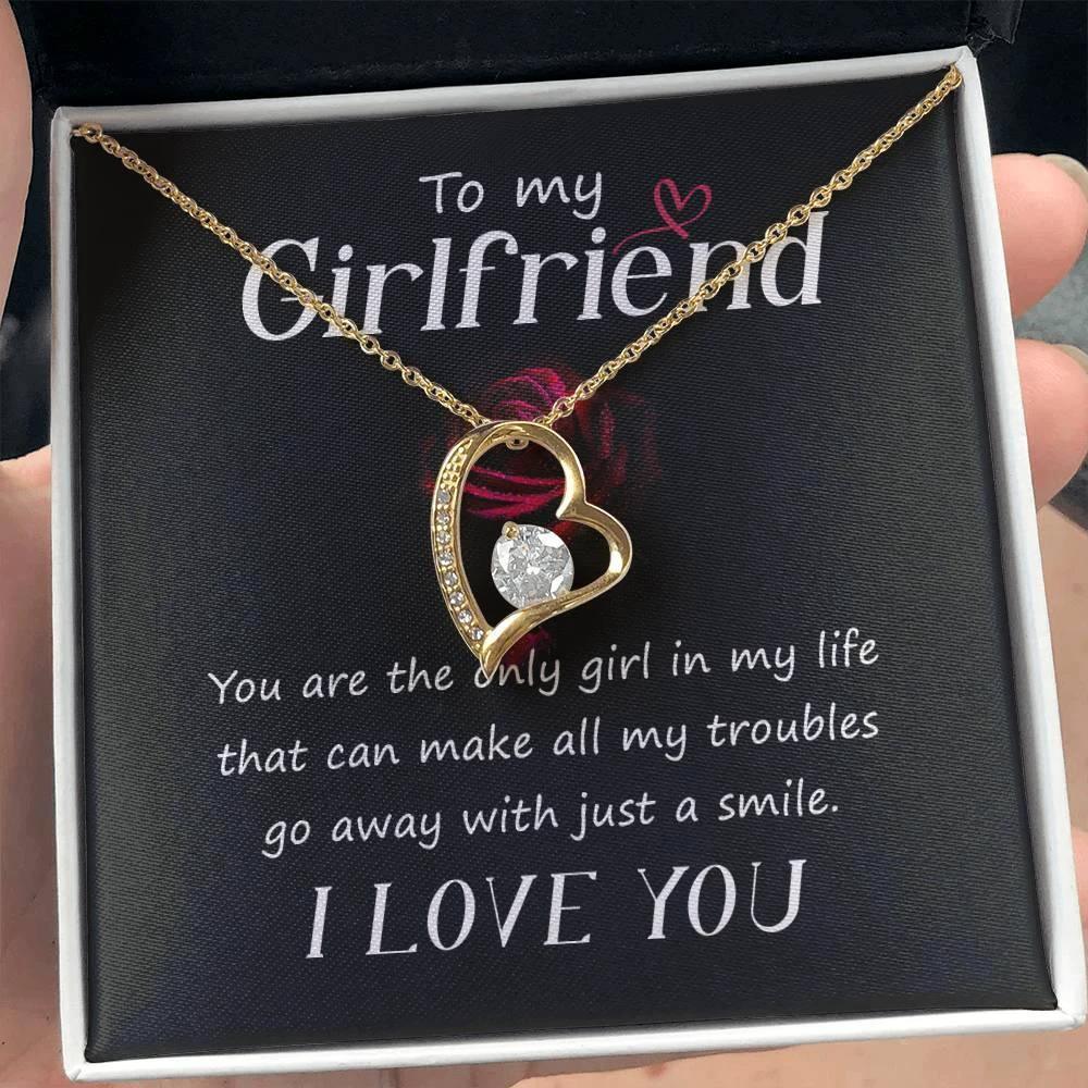 To My Girlfriend You are the only Girl in My Life Forever Love Pendant Necklace