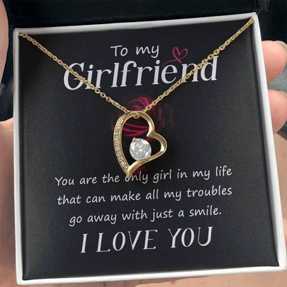 To My Girlfriend You are the only Girl in My Life Forever Love Pendant Necklace - Mallard Moon Gift Shop