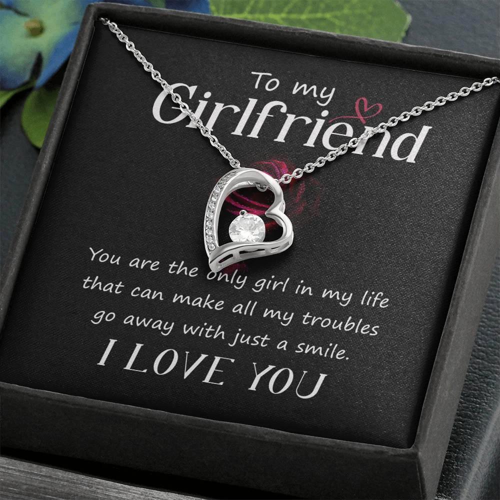 To My Girlfriend You are the only Girl in My Life Forever Love Pendant Necklace