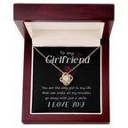 To my Girlfriend You Are the Only Girl Valentine Love Knot Necklace
