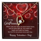 To My Girlfriend You Make Me Happy Forever Love Pendant Necklace