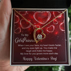 To My Girlfriend You Make Me Happy Forever Love Pendant Necklace