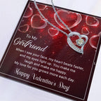 To My Girlfriend You Make Me Happy Forever Love Pendant Necklace