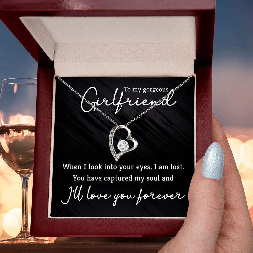 To My Gorgeous Girlfriend Forever Love Pendant Necklace