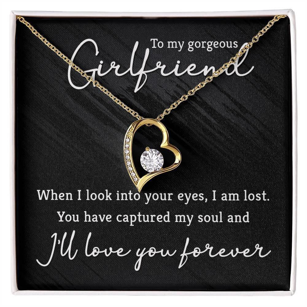 To My Gorgeous Girlfriend Forever Love Pendant Necklace