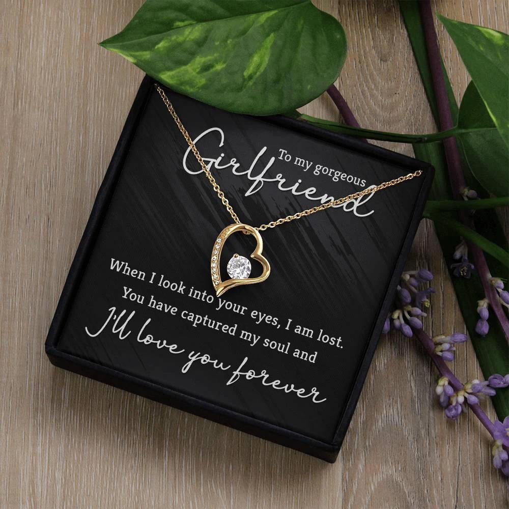 To My Gorgeous Girlfriend Forever Love Pendant Necklace